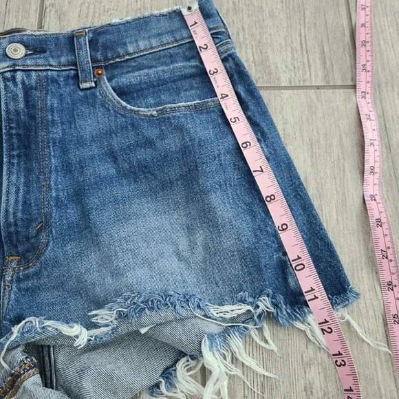 Abercrombie & Fitch The Mom Short High Rise Denim Shorts Women’s Size 27/4 - Picture 5 of 9